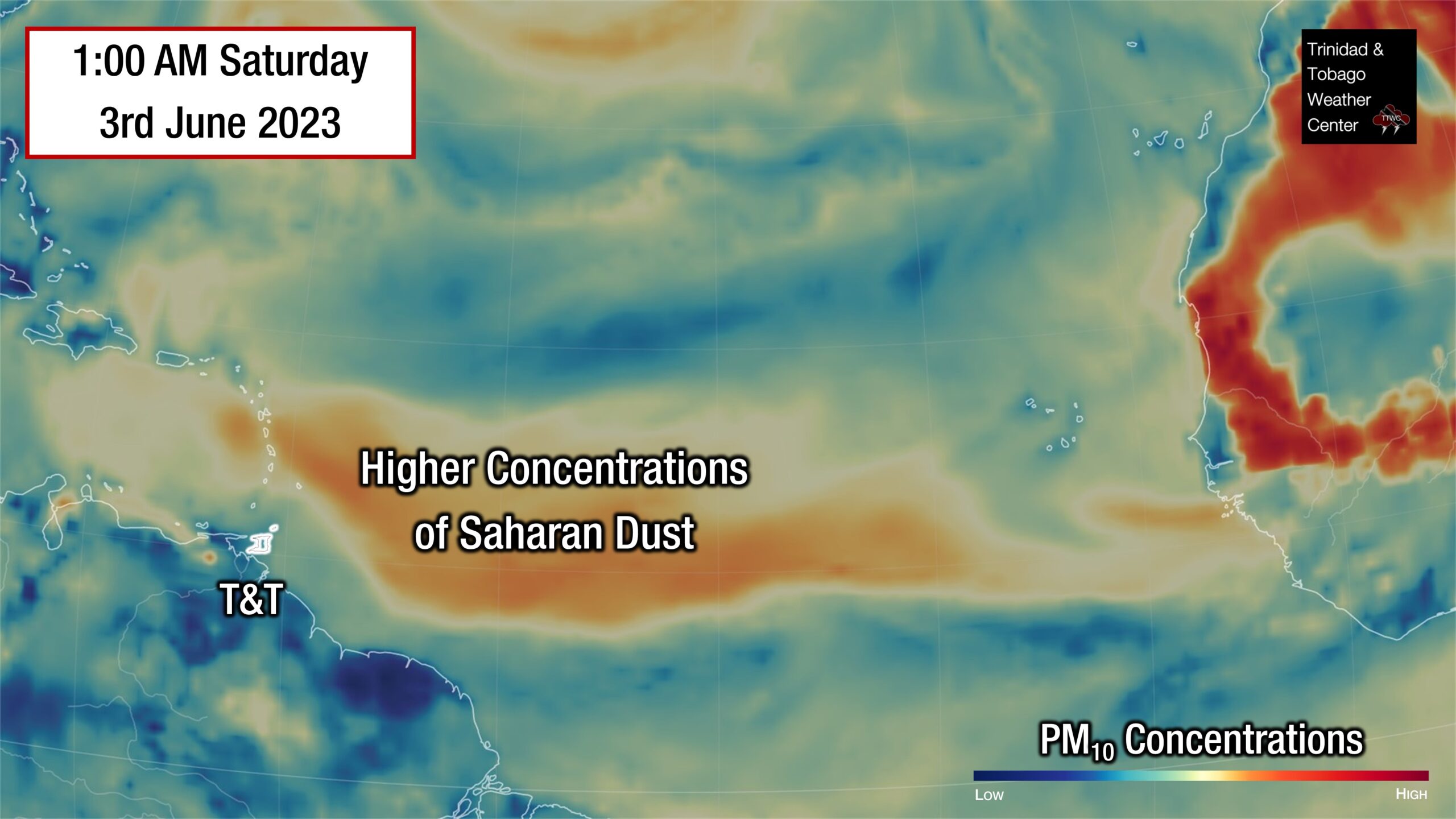 Saharan Dust Forecast To Increase Across T T Overnight Trinidad And