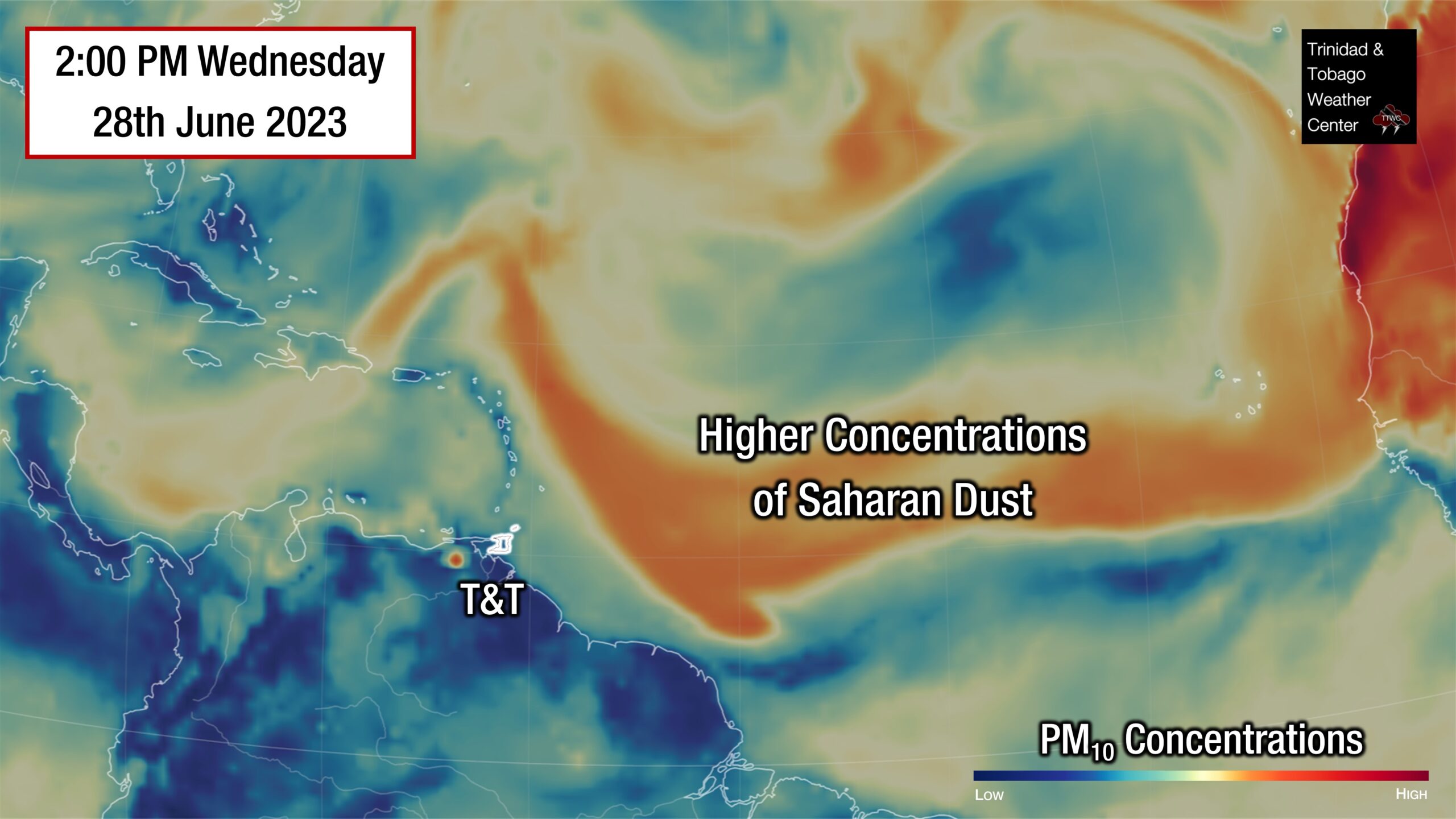 Significant Surge Of Saharan Dust Forecast To Arrive Overnight