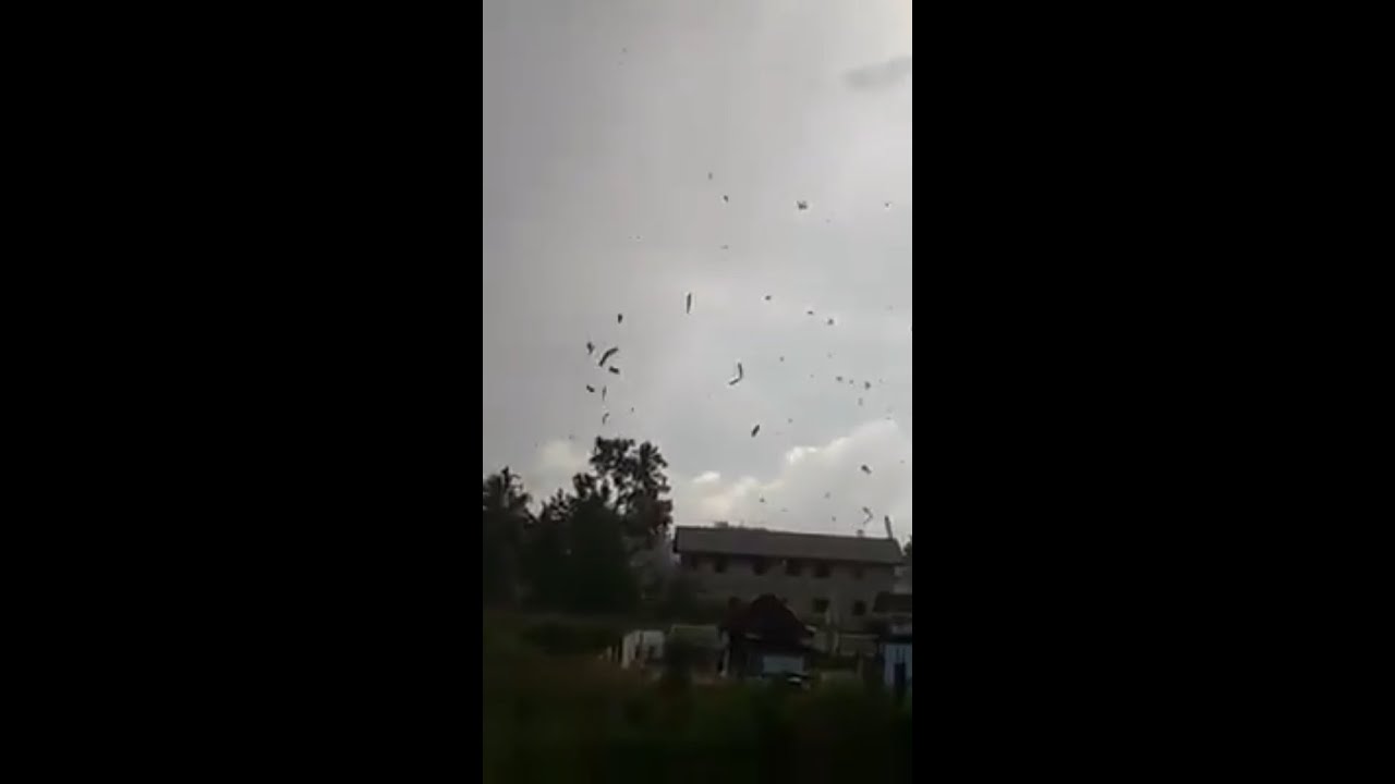 Debris Lofted Into Air | Chase Village Tornado | October 14th 2020