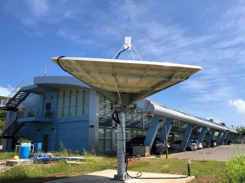 Capella-GR GOES-16 (GOES-East) satellite ground station in Crown Point, Tobago (Image: Enterprise Electronics Corporation)