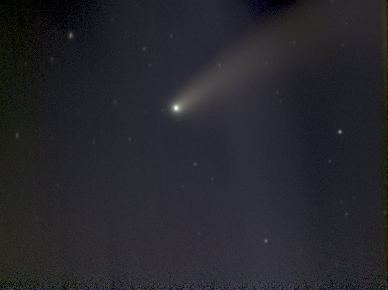 NEOWISE spotted from Caroni, Trinidad by Amit Seecharan. Image Details: ASI224MC 50mm finderscope