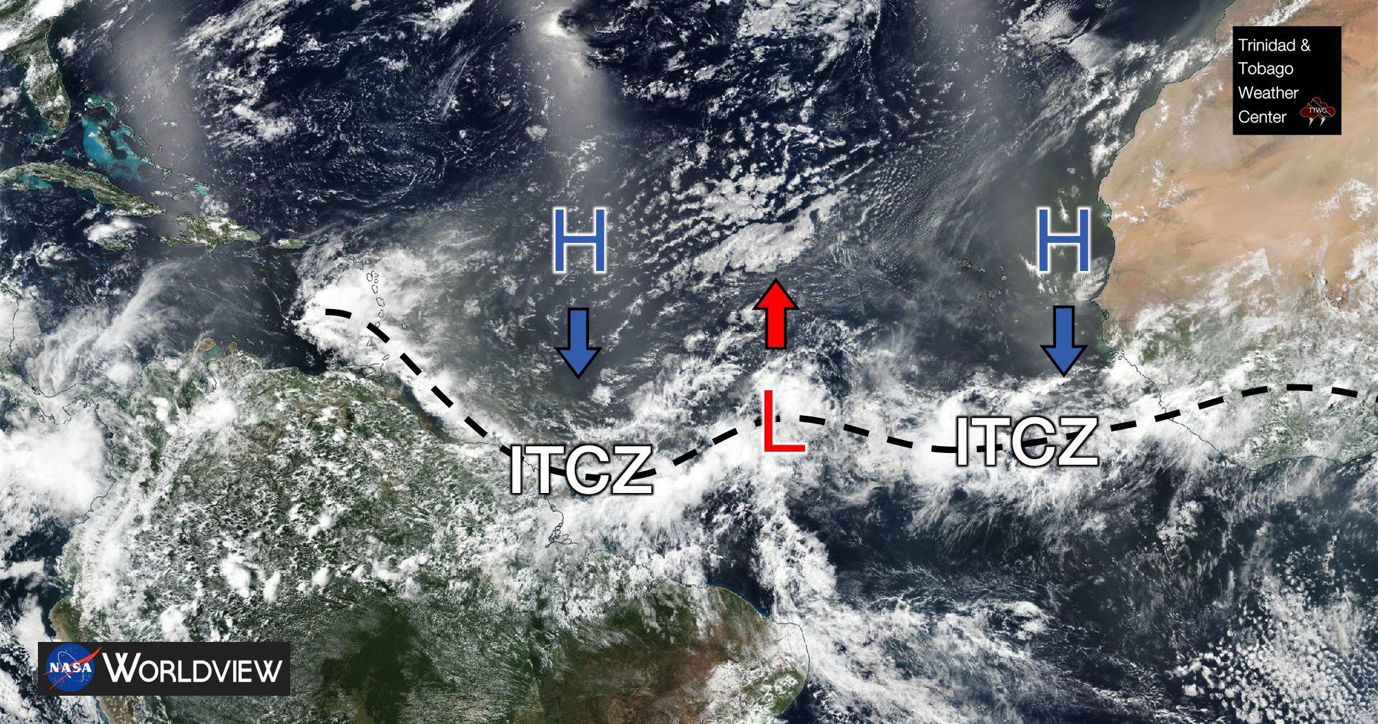 The Intertropical Convergence Zone Itcz Trinidad And Tobago Weather