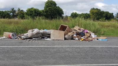 Illegal dumping in Trinidad. Photo: Ministry of Rural Development & Local Government