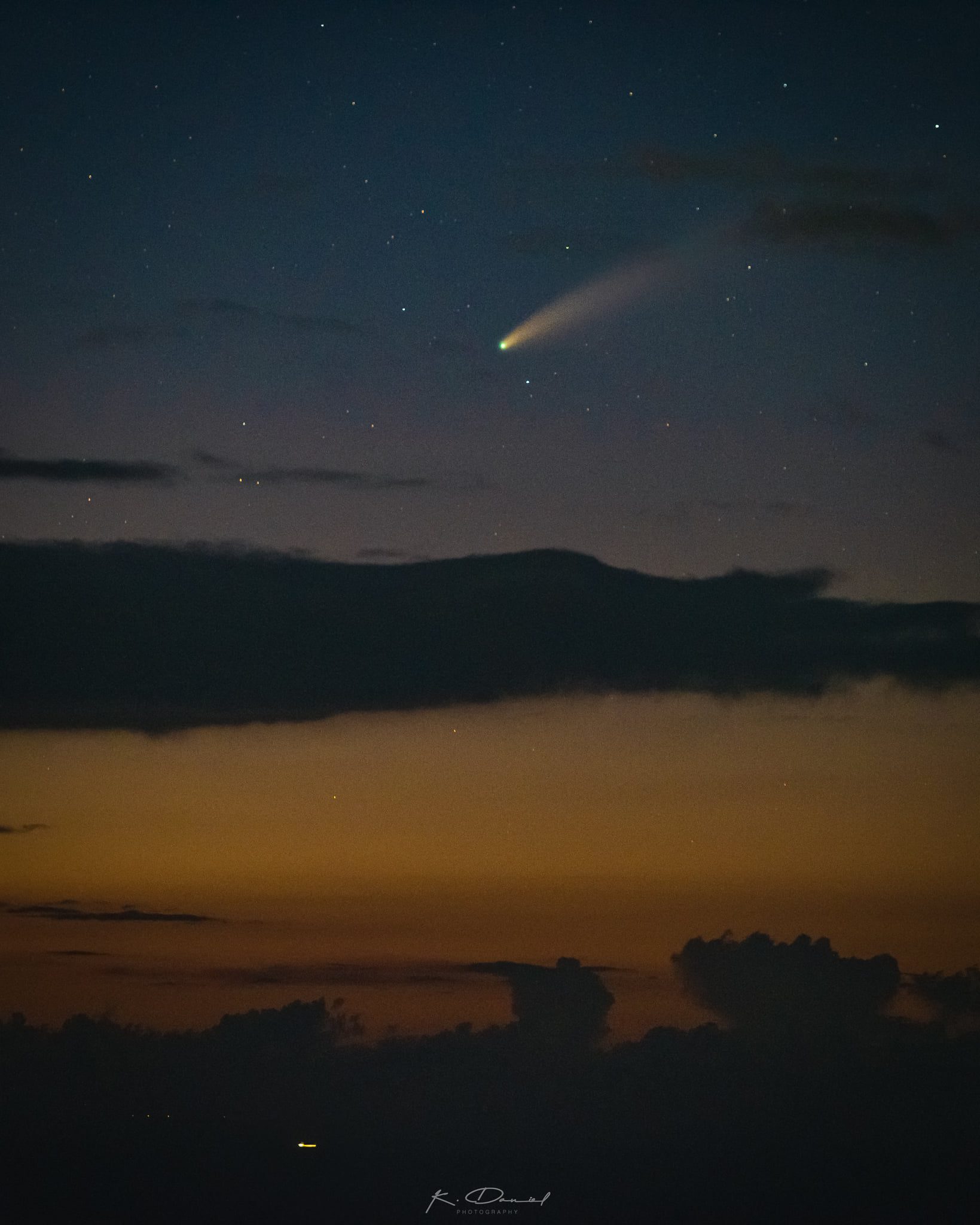 NEOWISE spotted from the North Coast of Trinidad by Kazim Daniel.
