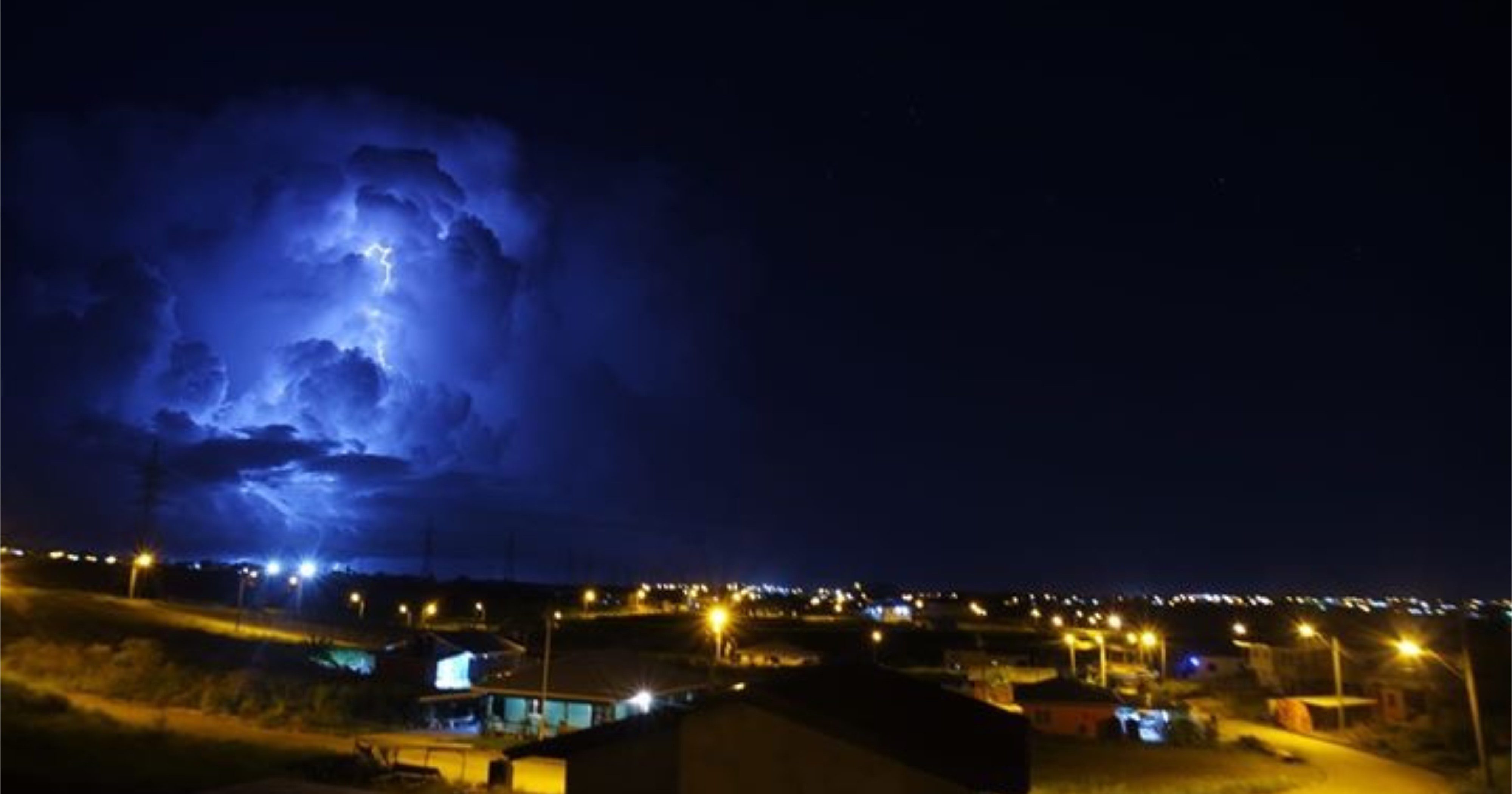 A mature thunderstorm across Southern Trinidad. Photo: Trinidad and Tobago Weather Center