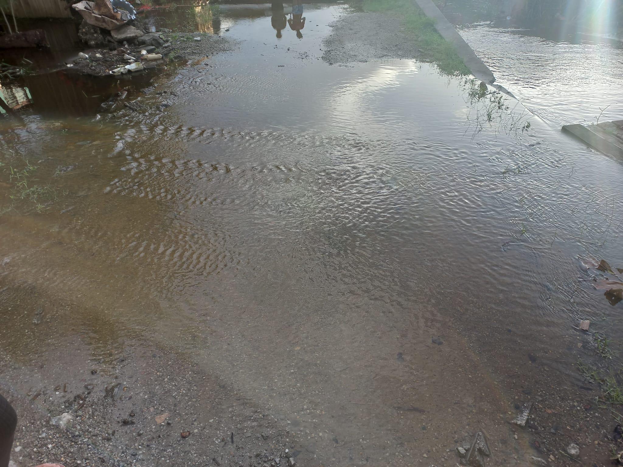 Flooding at El Carmen Trace #2, St. Helena (Dana Surujdeo)