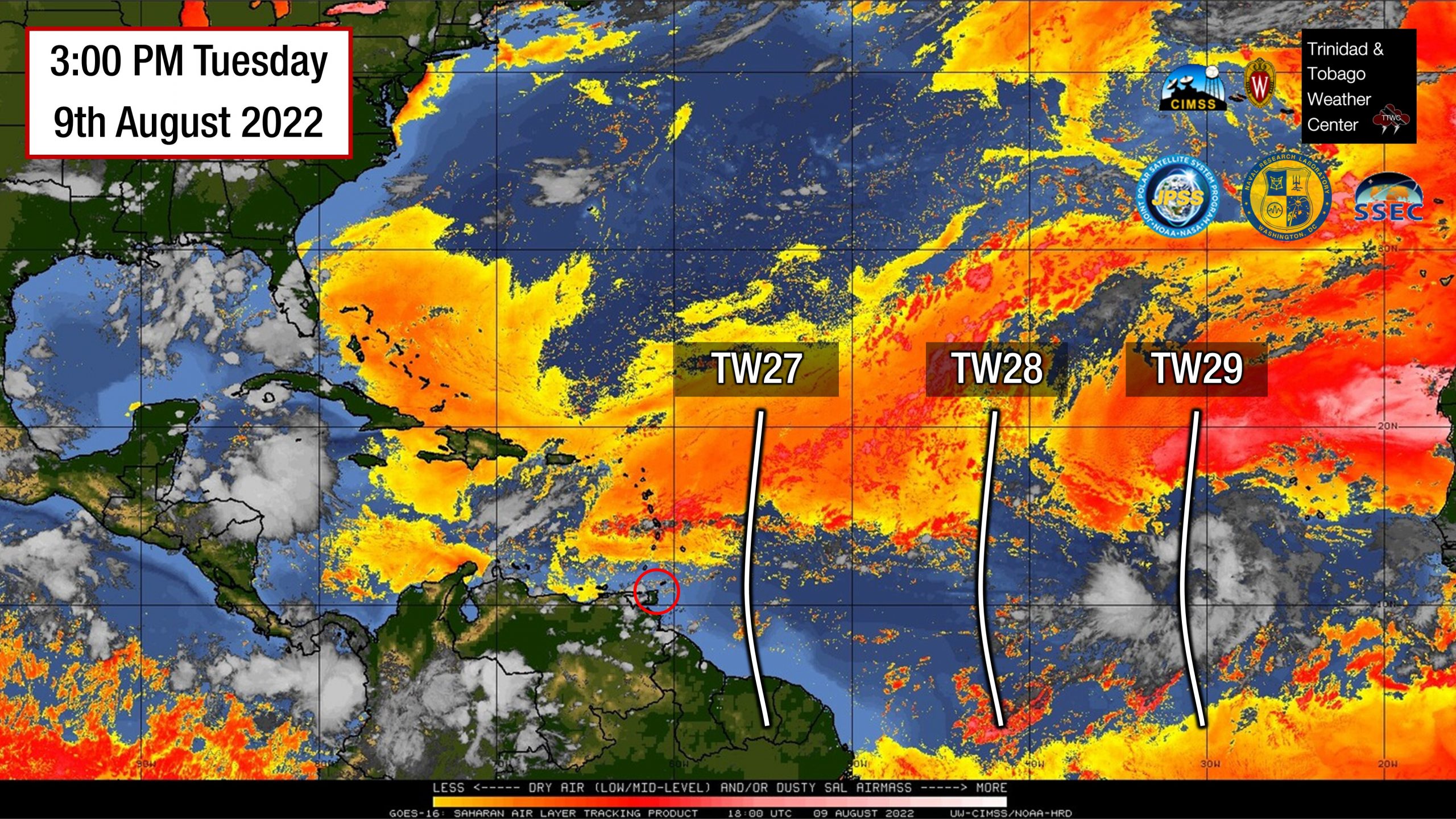 Next Surge Of Saharan Dust Forecast To Arrive On Monday Trinidad and Tobago Weather Center