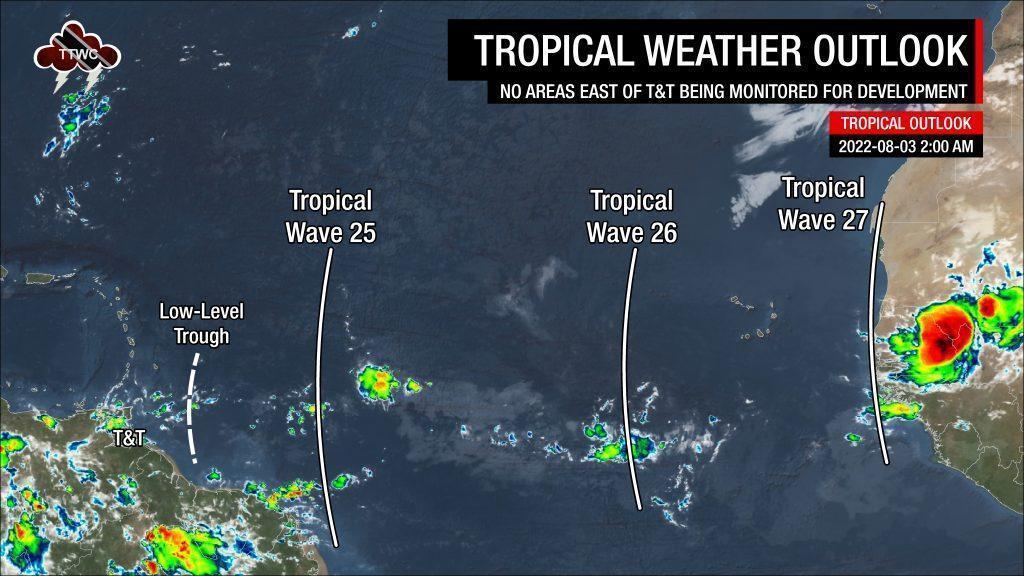 2:00 AM Tropical Weather Outlook as of Wednesday, August 3rd, 2022.