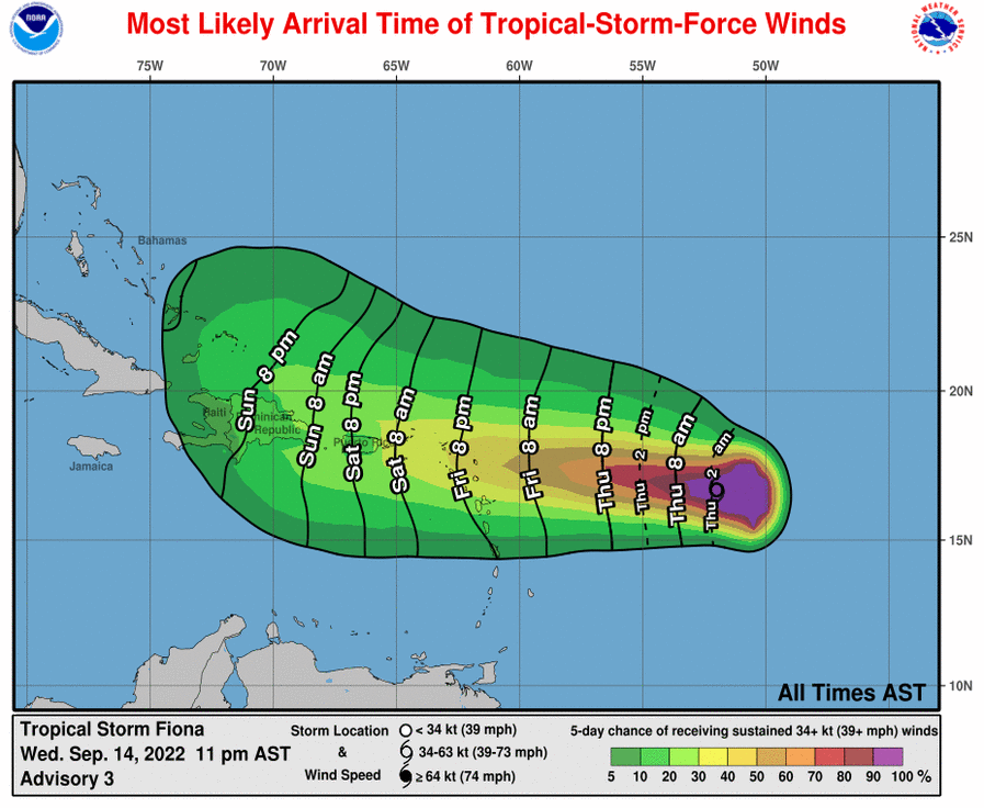 Tropical Storm Fiona Forms Taking Aim At Leeward Islands Trinidad And Tobago Weather Center