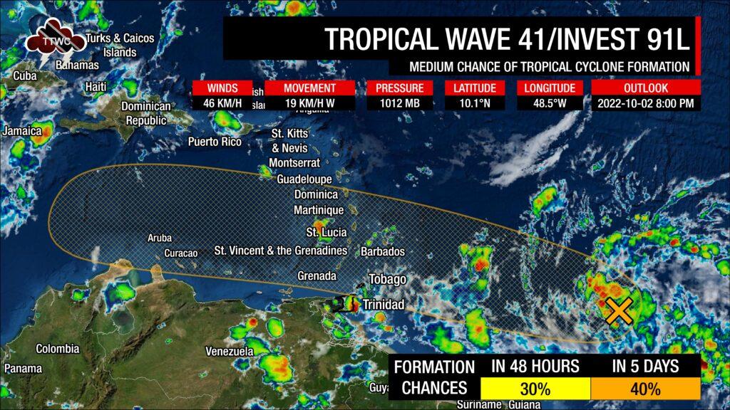 Invest 91L To Bring Rainfall, Gusty Winds To The Windward Islands