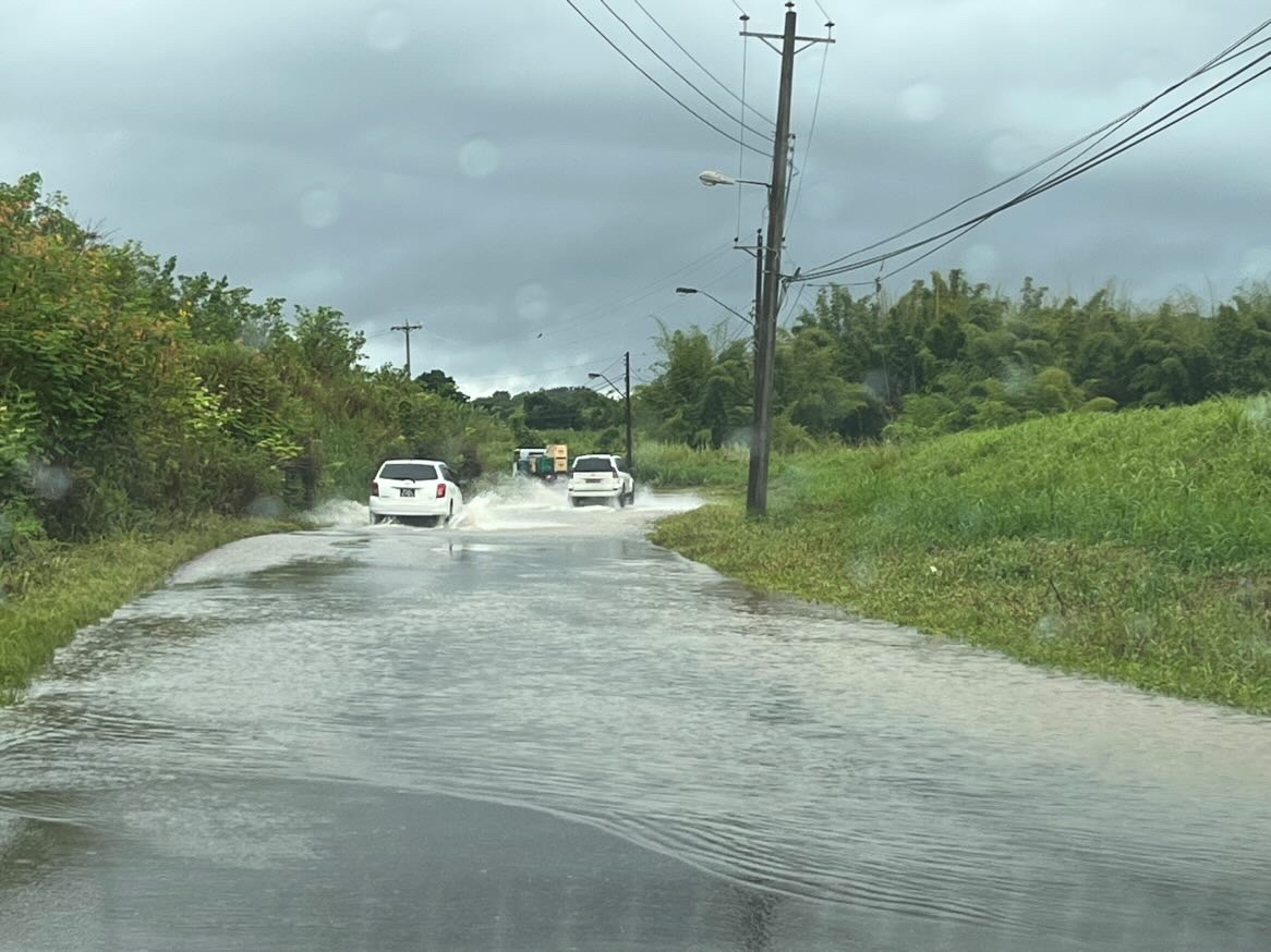 Flooding on the Penal Rock Road on Wednesday, October 26th, 2022