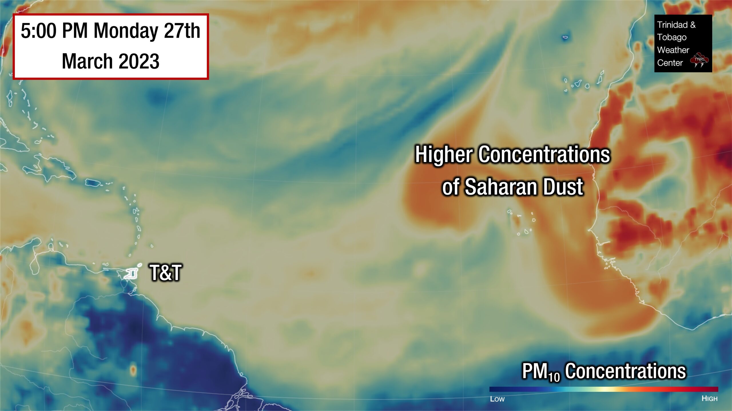 Saharan Dust Forecast to Return the First Week of April Trinidad and