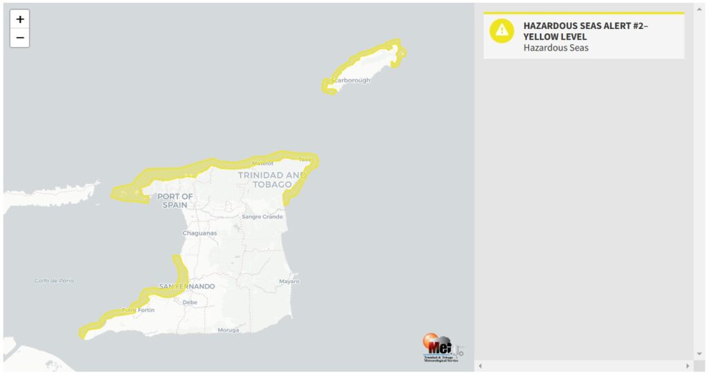 Hazardous Seas Alert Extended Until March 6th, 2023 Trinidad and