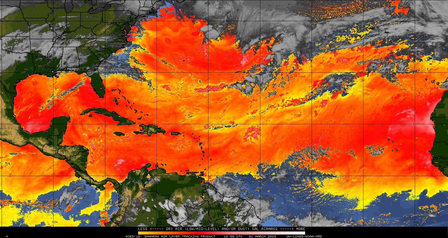 Saharan Dust Concentrations Forecast To Increase Into The Weekend