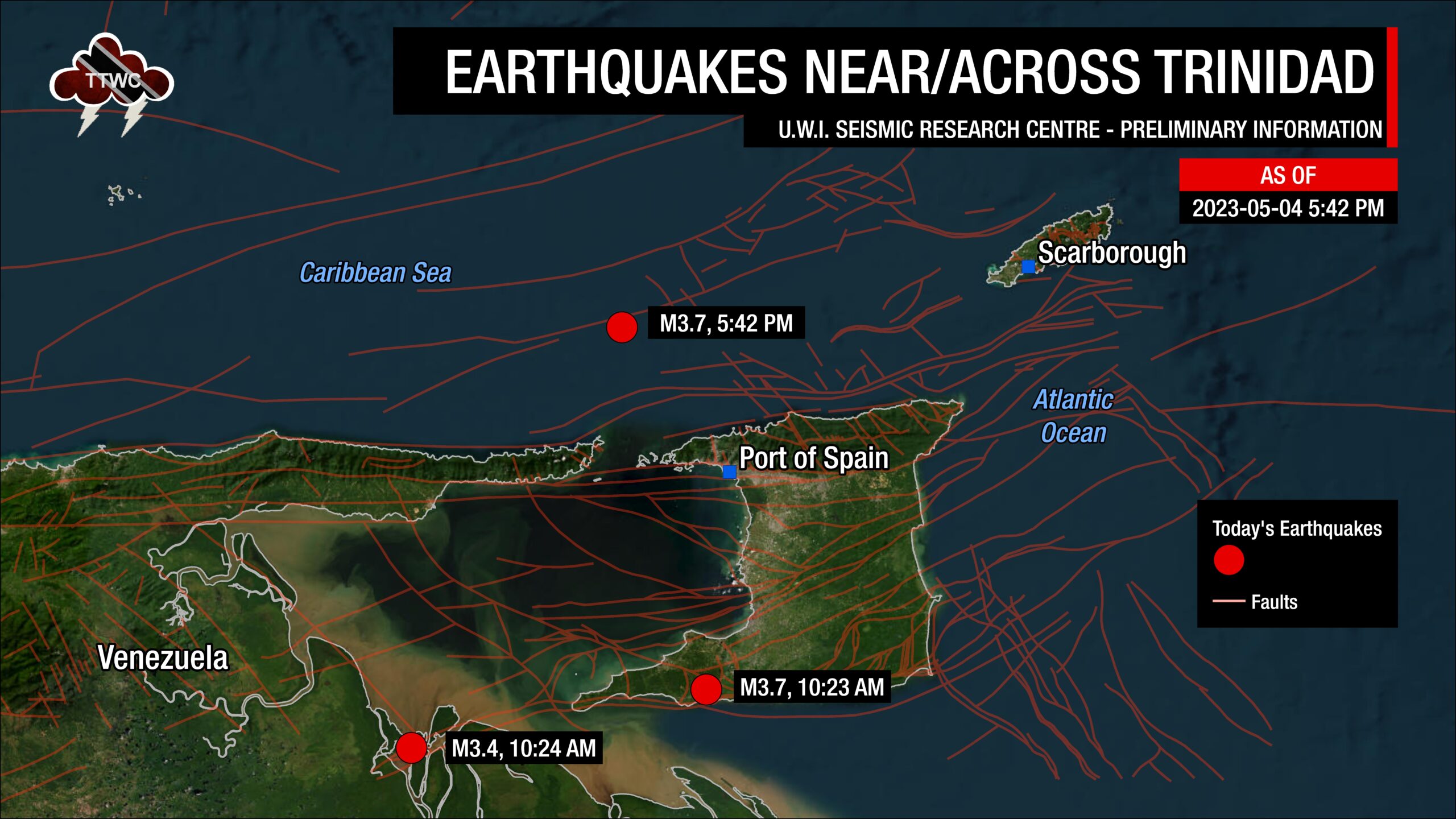 Earthquakes today trinidad