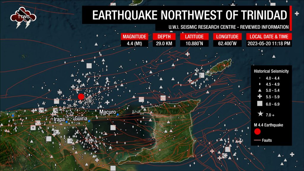 11:18 PM - Light Earthquake Strikes NW Of Trinidad - Trinidad and ...