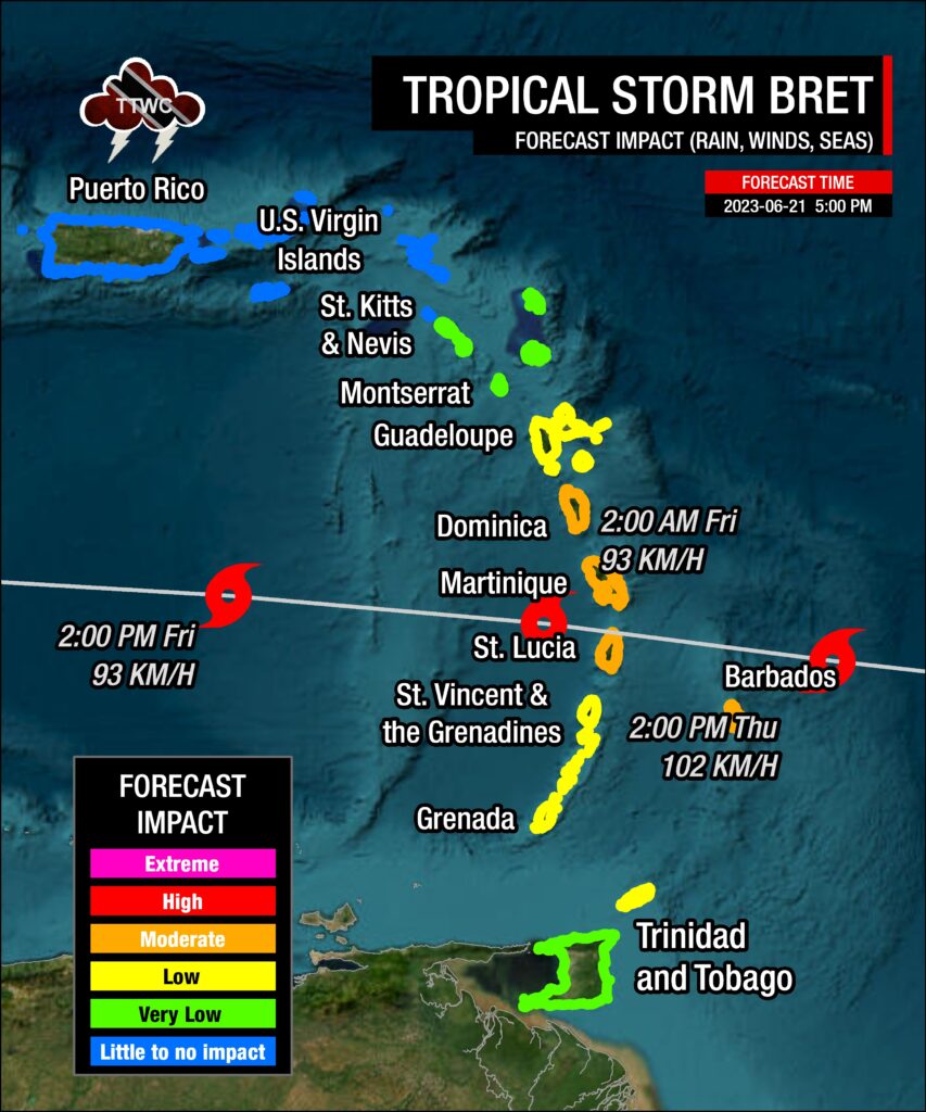 Tropical Storm Bret Strengthens As It Approaches The Lesser Antilles ...