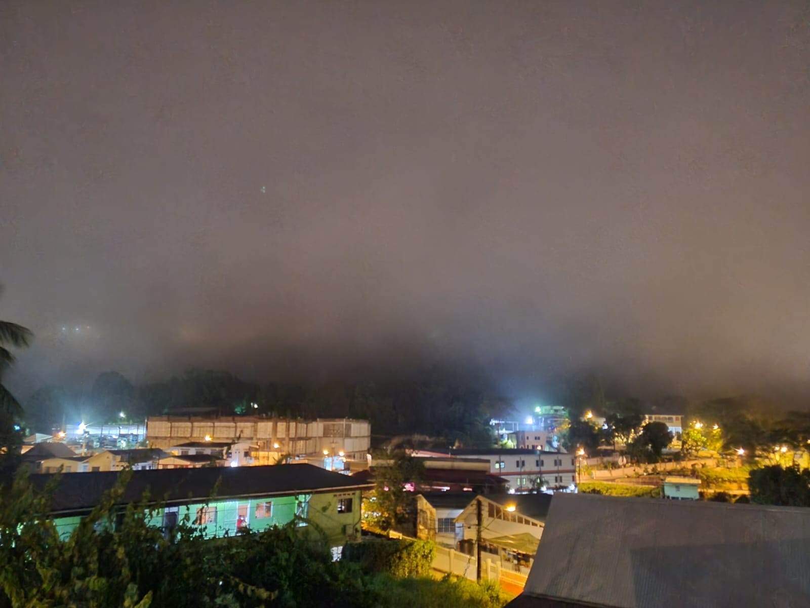 Fog captured from San Fernando, obscuring the San Fernando Hill, on Tuesday, June 27th, 2023 (Kyron Ramoo)