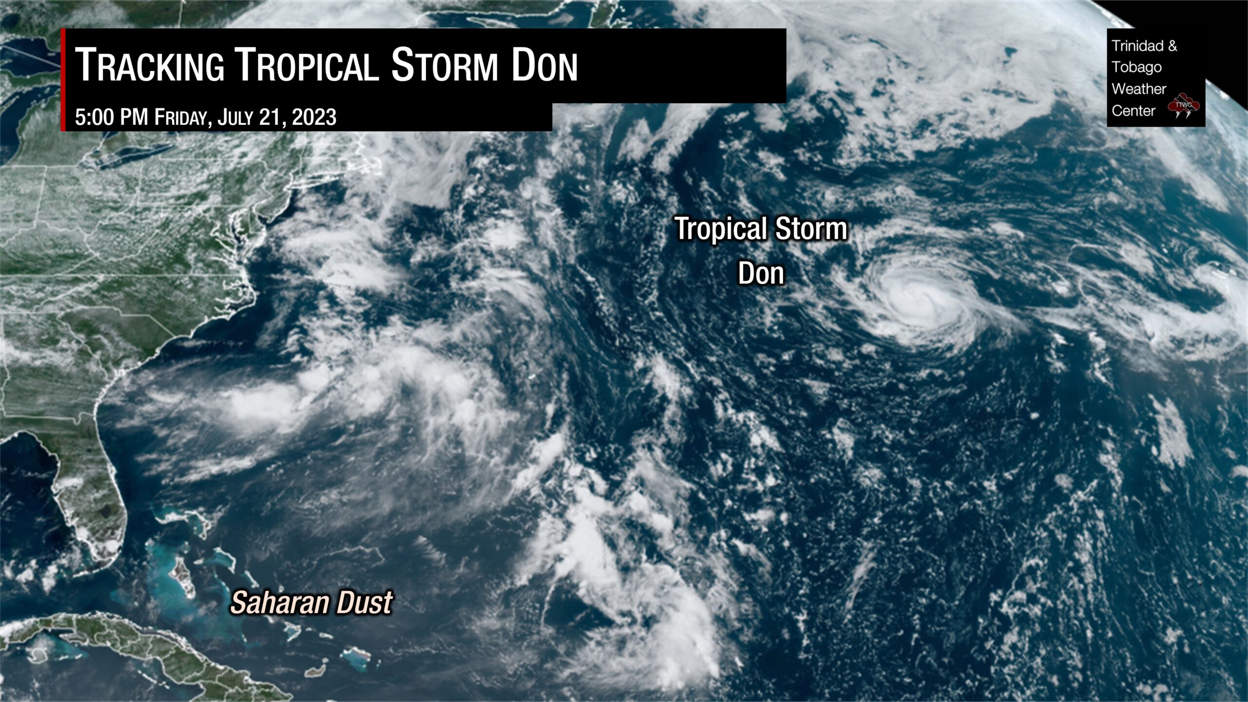 Tropical Storm Don Strengthens In The North Atlantic Trinidad and