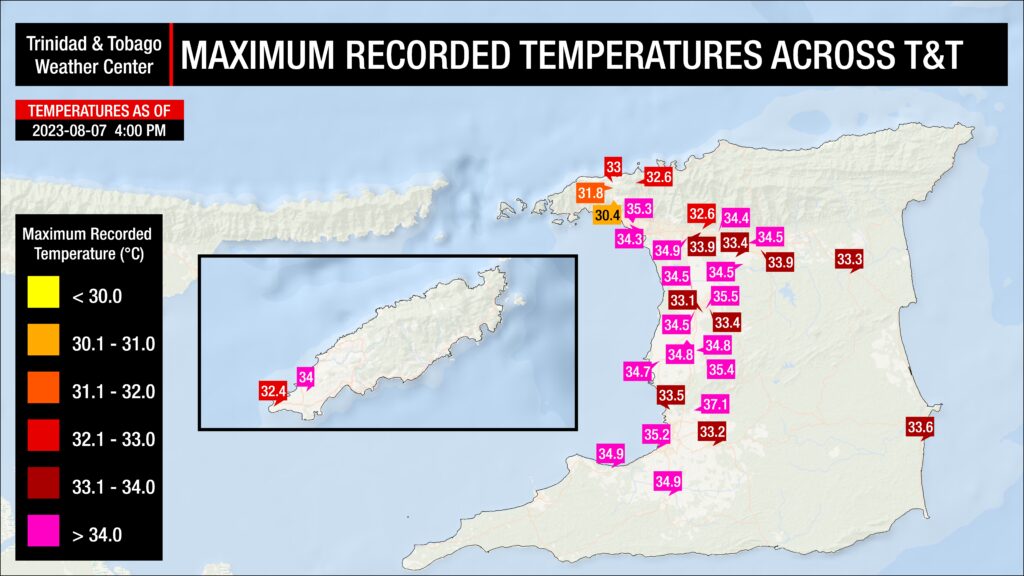 T&T Records Hottest Day For 2023 To Date Trinidad and Tobago Weather