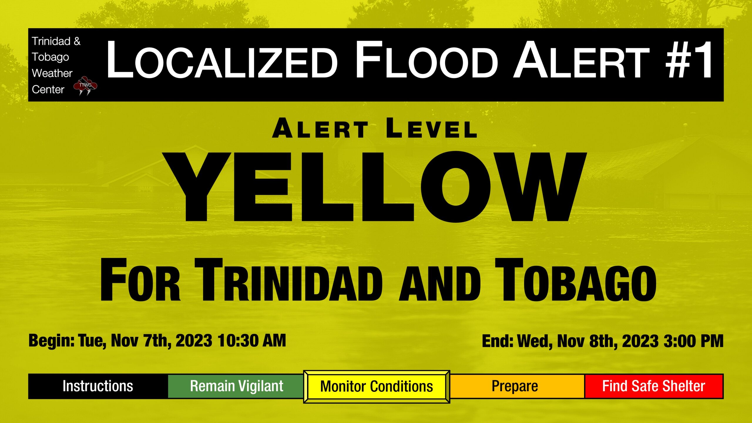 Localized Flood Alert Issued For Trinidad and Tobago - Trinidad and ...