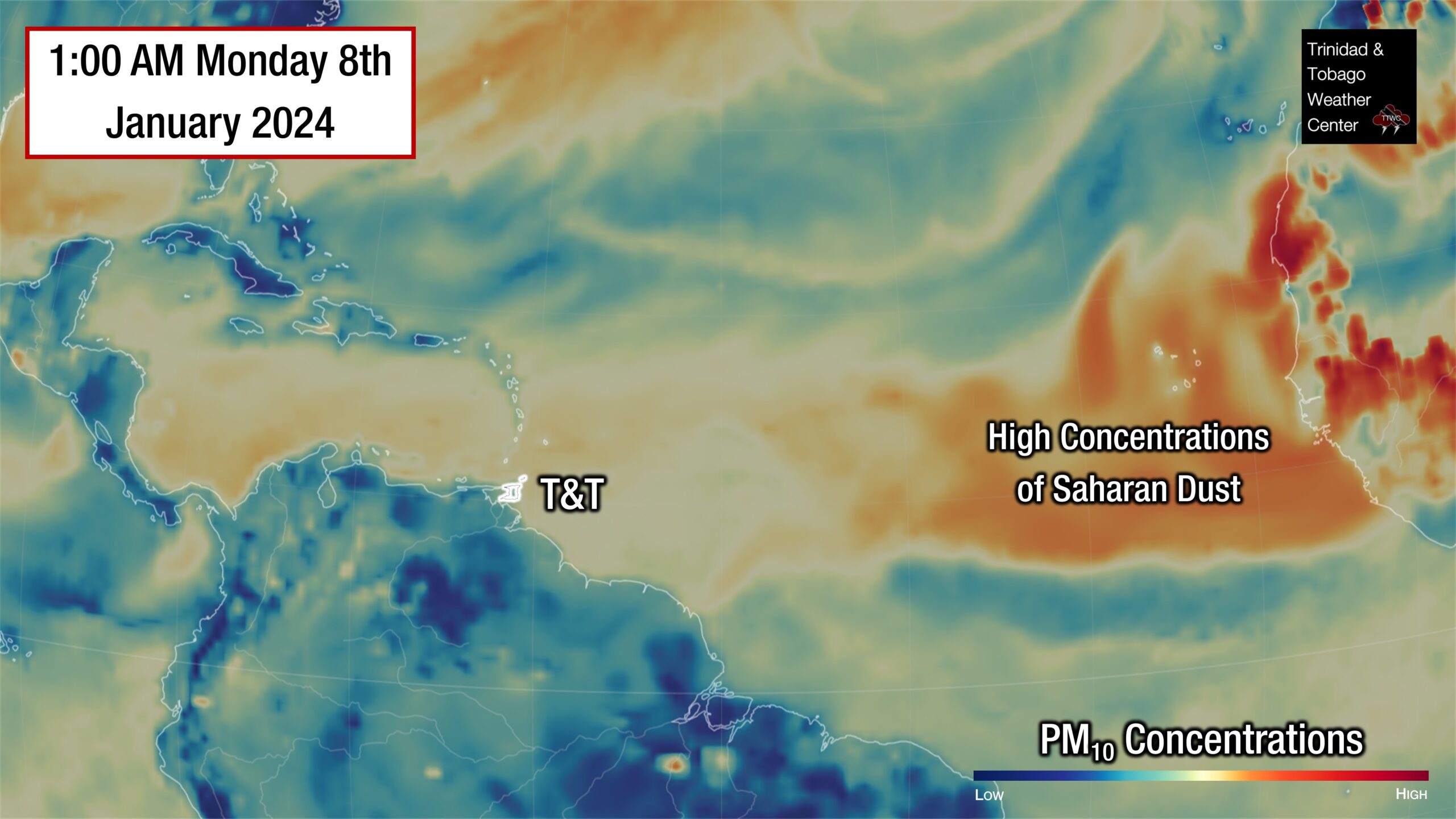 Saharan Dust Stays East DustFree Days Ahead For T&T Trinidad and