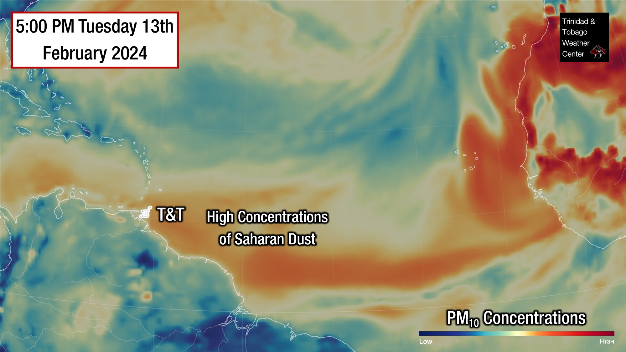 Saharan Dust Update Air Quality Levels Hit Unhealthy For Sensitive