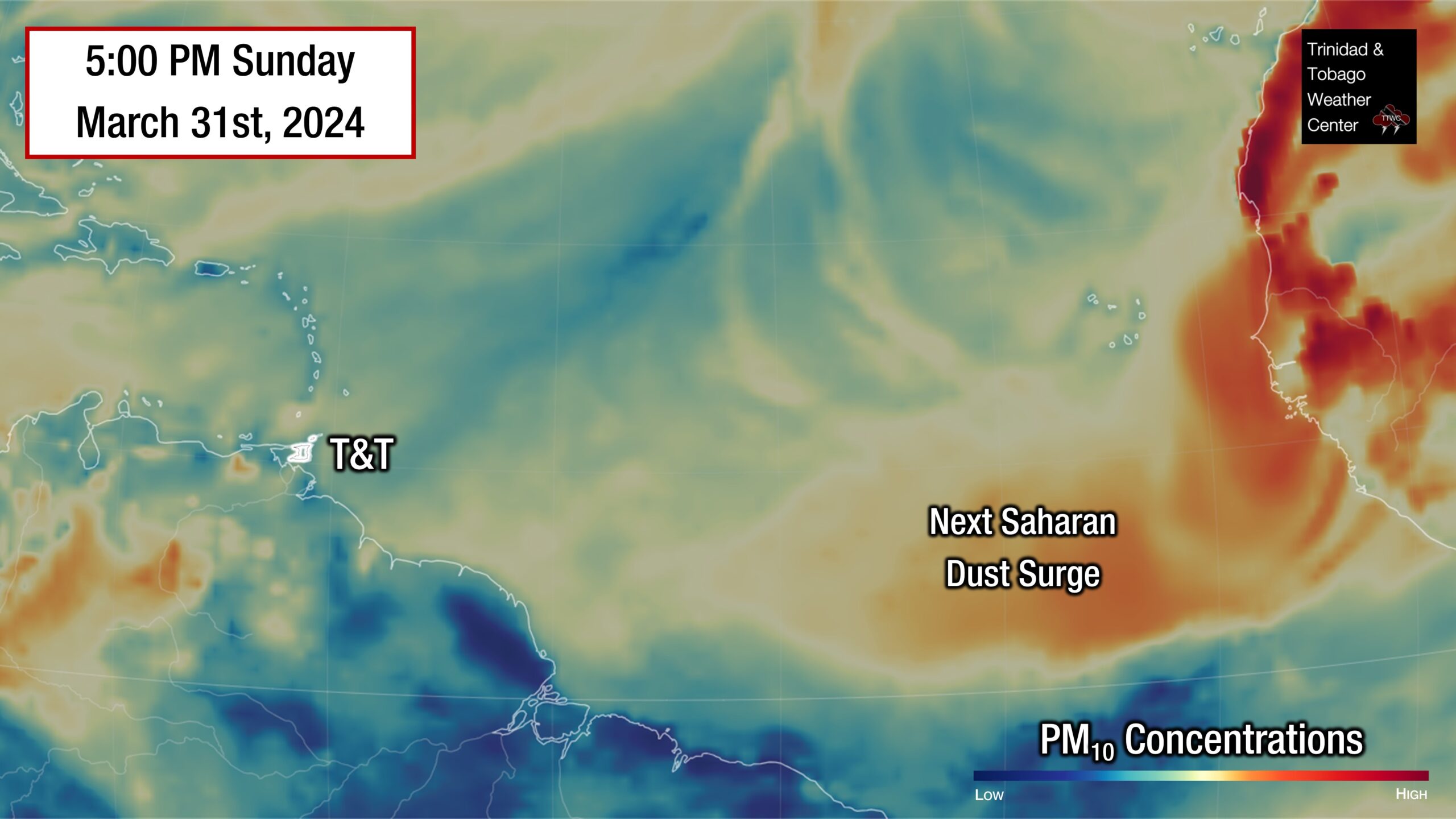 Saharan Dust To Increase Towards End Of Week Trinidad and