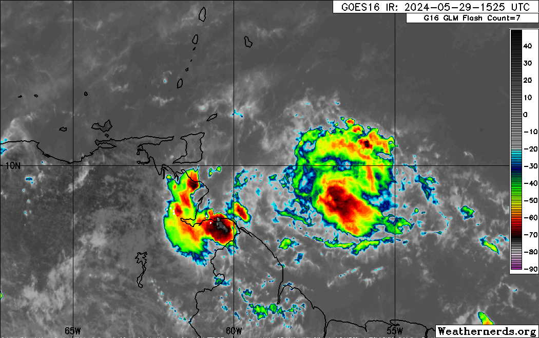 Tropical Wave 02 nearing T&T on Wednesday, May 29th, 2024.