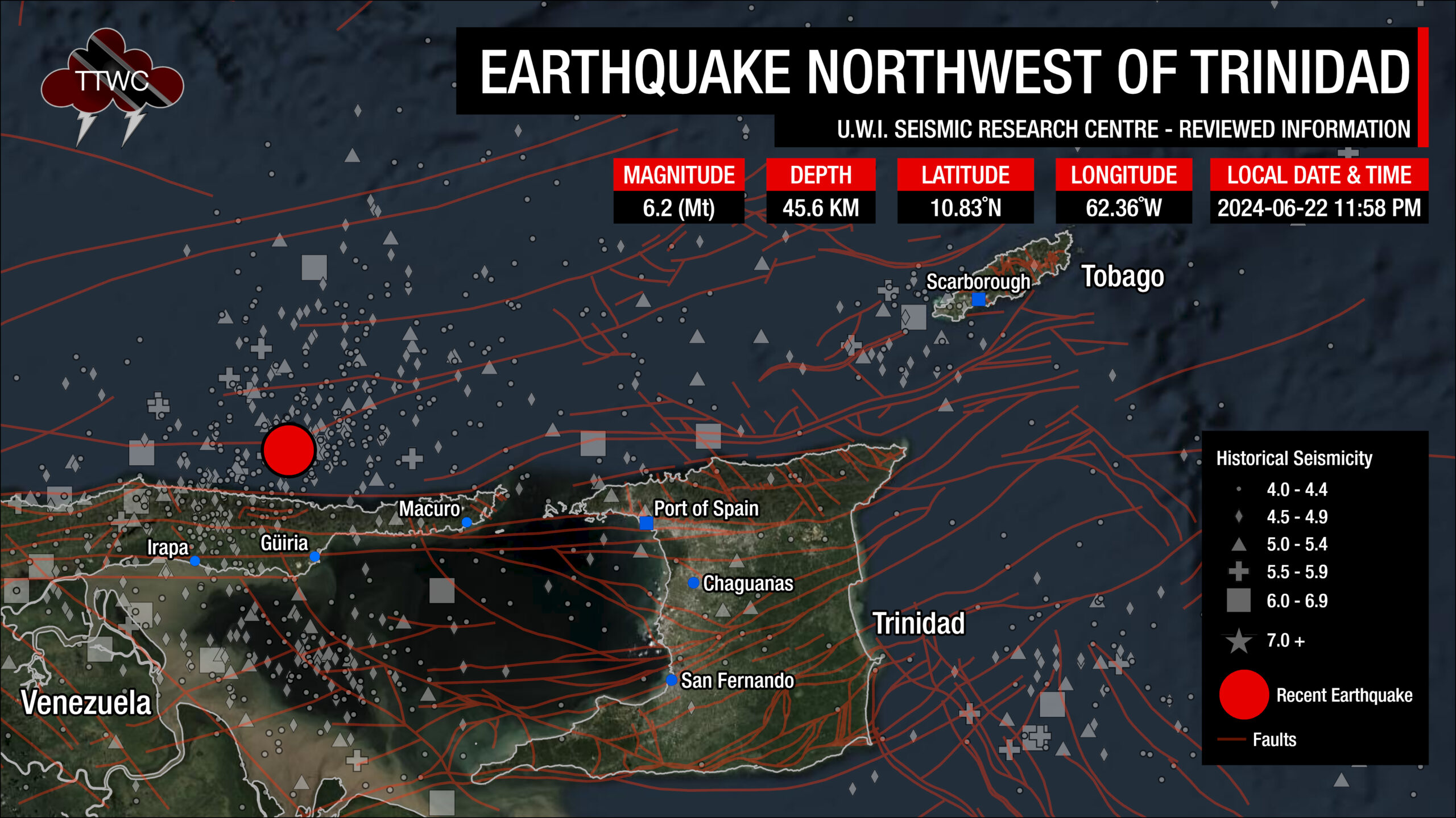 Strongest earthquake trinidad