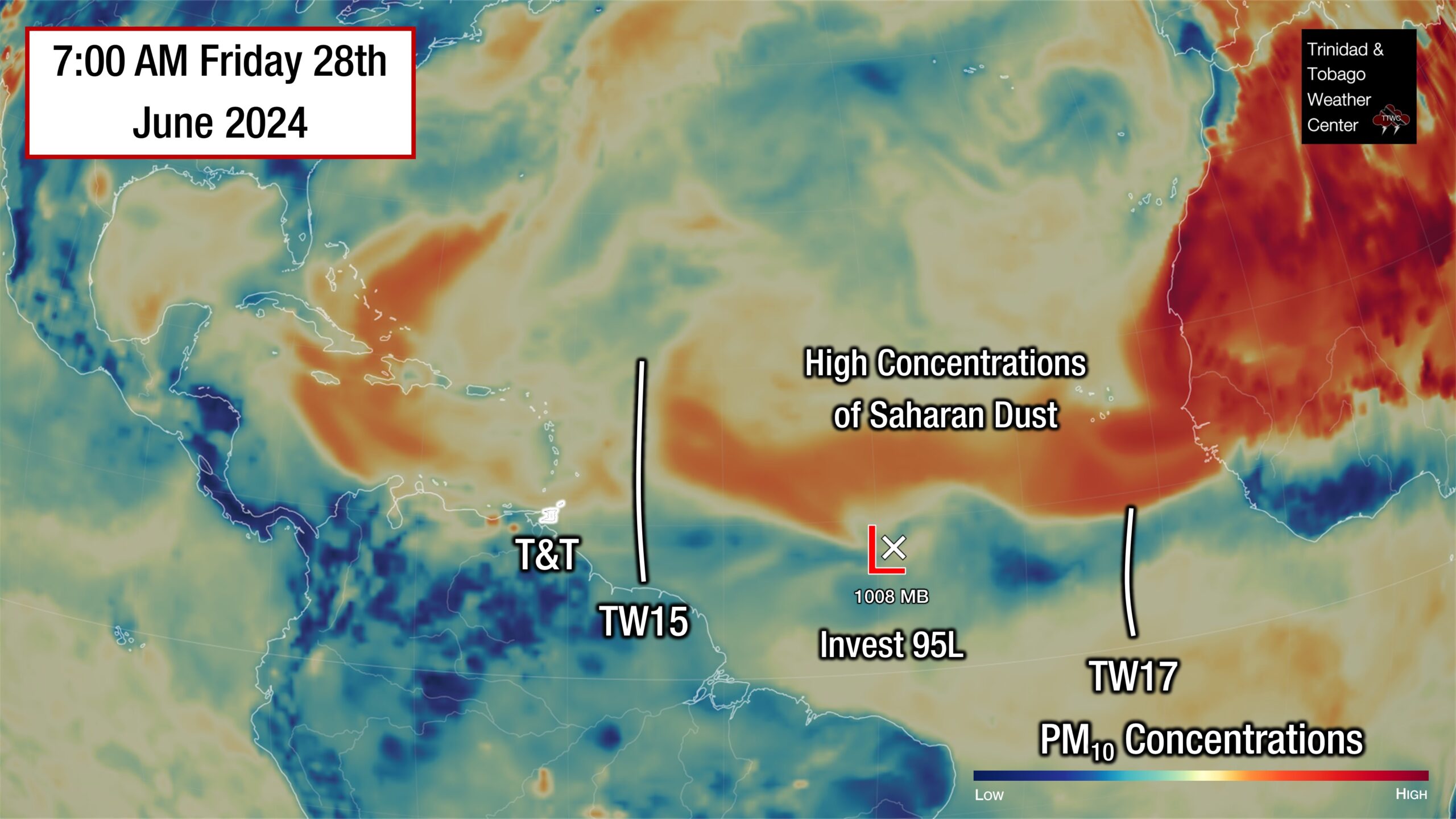 Saharan Dust Surges Forecast To Follow Disturbances, Tropical Waves