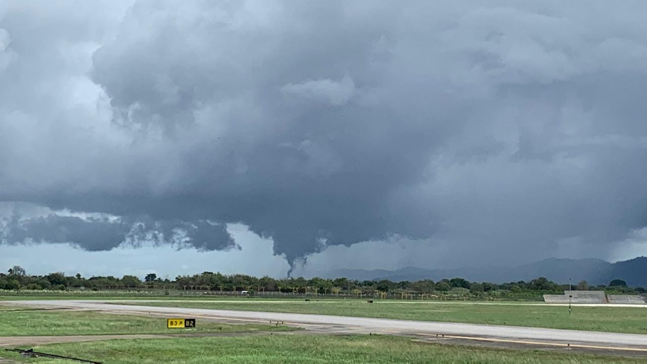 A funnel cloud was spotted west of the Piarco International Airport on Monday, June 10th, 2024. (Anderson Mahabir)